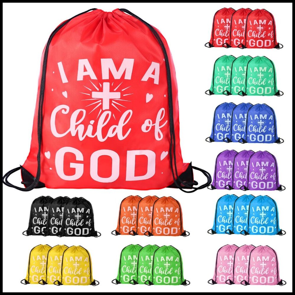 Drawstring Backpack Bulk Christian Gift Bags Chur… - image 1